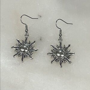 Radiant Silver Sunburst Earrings